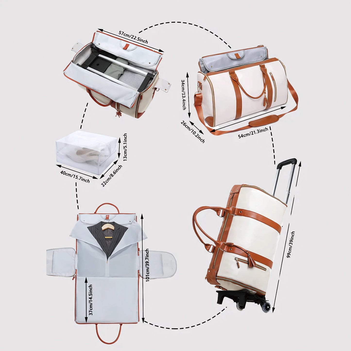 YSB™ Sac De Voyage tout-en-un - Rose