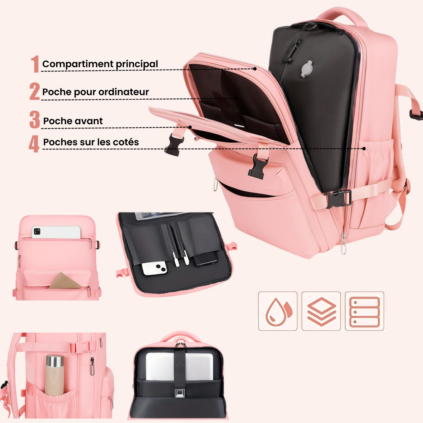 YSP™ Sac de voyage à compression Rose